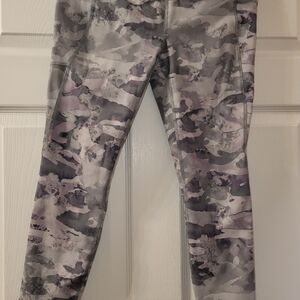 RBX Camouflage Leggings in Gray and Lavender Size Medium